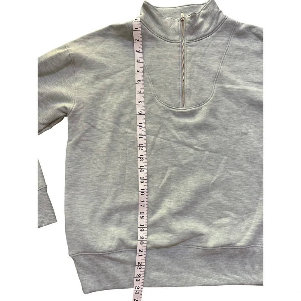 Haven Well Within Women's Light Green Heather Varley Half Zip Sweatshirt Size M - Picture 4 of 6